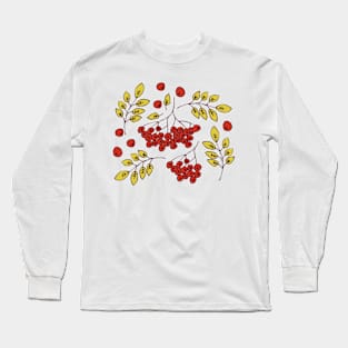 Red Rowanberries Long Sleeve T-Shirt